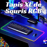 Tapis Souris RGB XXL Cool Glowing - PANDAGLOBE